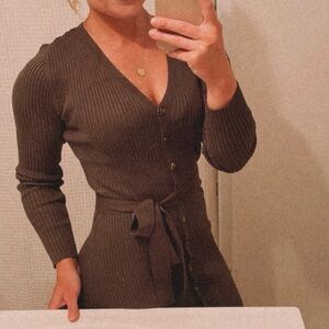 NWOT Pink Rose Olive Dress S